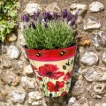 Zest Recycled Wall Planter - Poppies & Bees