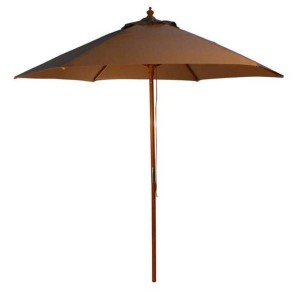 2.5m Wood Pulley Parasol - Taupe